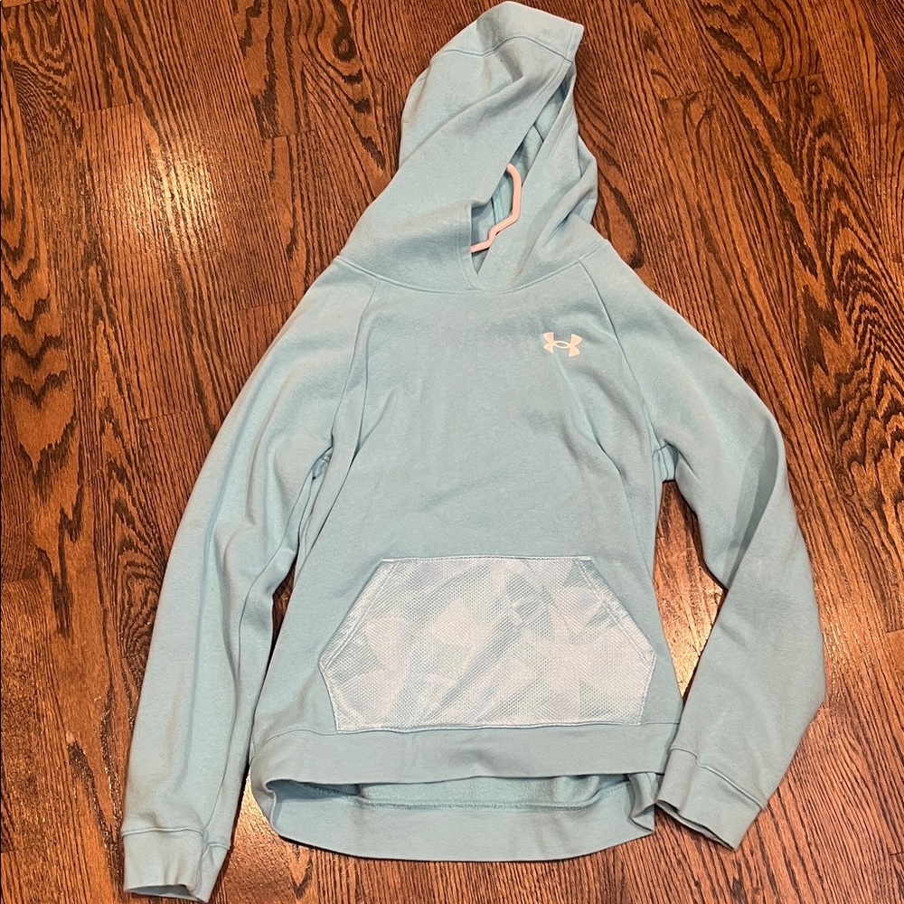 Girls Under Armour Sky Blue Hoodie